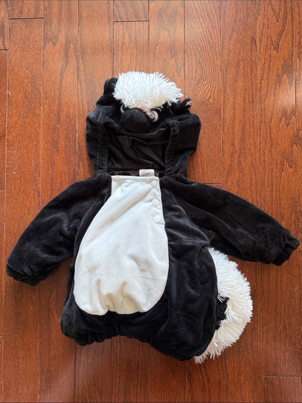 Pullover skunk Halloween costume for baby 6-12 month